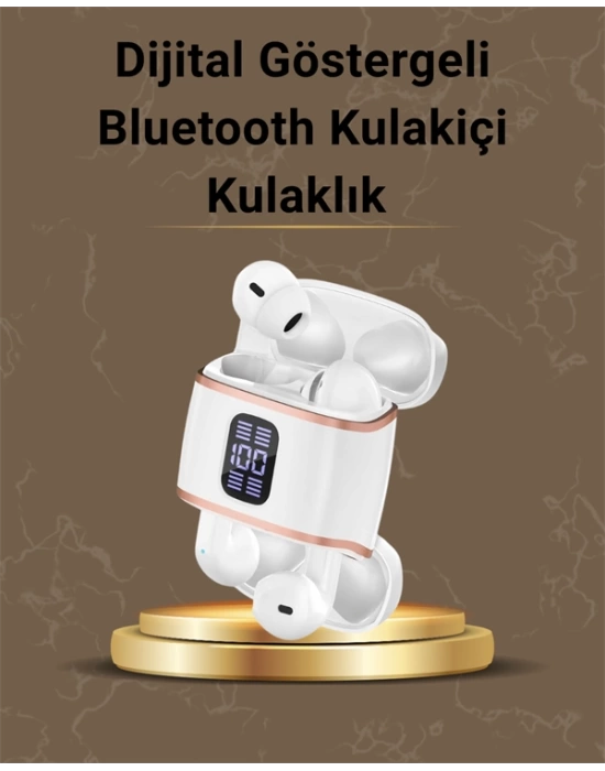 Dijital Göstergeli Bluetooth Kulakiçi Kulaklık – 4’lü Paket, Gürültü Engellemeli