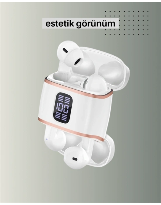 Dijital Göstergeli Bluetooth Kulakiçi Kulaklık – 4’lü Paket, Gürültü Engellemeli