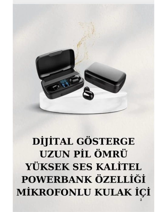 Dijital Göstergeli Bluetooth Kulaklık Kablosuz TWS Stereo Bluetooth 5.0
