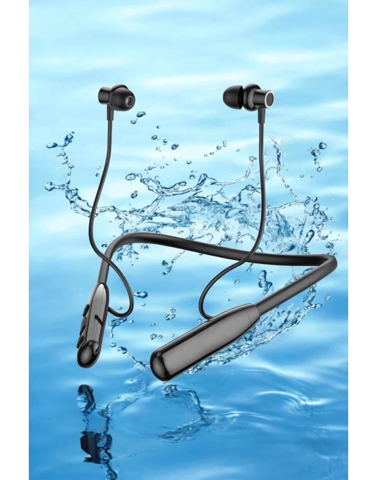 Dijital Göstergeli Kulak İçi Kablosuz Bluetooth Kulaklık Boyun Bantlı