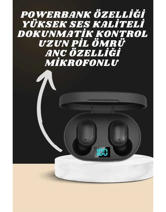 Dijital Göstergeli Kulaklık ve 7 Kordonlu Akıllı Saat Android ve İOS Uyumlu Uyku Takibi Sesli Görüşme