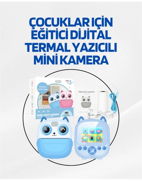 Dijital Termal Yazıcılı Mini Kamera – HD Video & Anında Fotoğraf Çıktısı