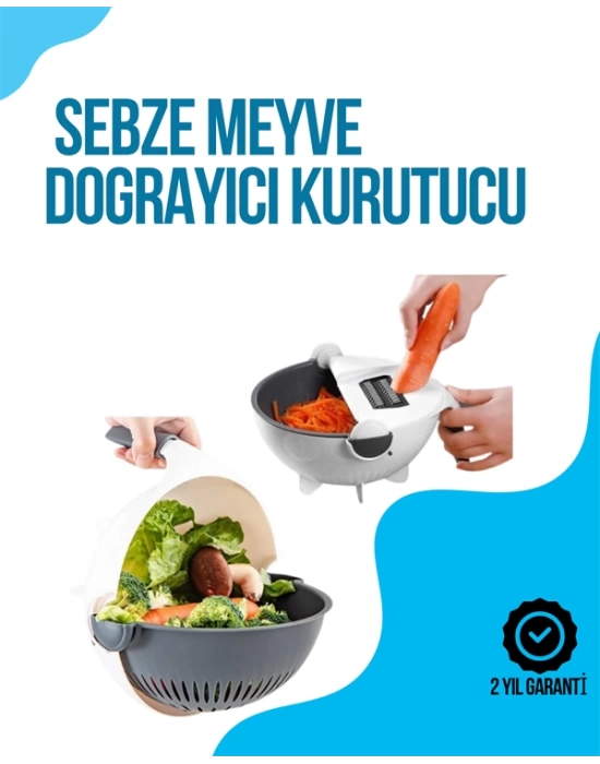 Dilimleyici ve Rende Bıçaklı Çok Amaçlı Mutfak Aleti