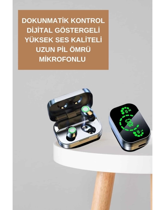 Dokunmatik Akıllı Saat Yeni Nesil Kulaklık Kampanyası Bluetooth Bağlantılı ANC Özelliği