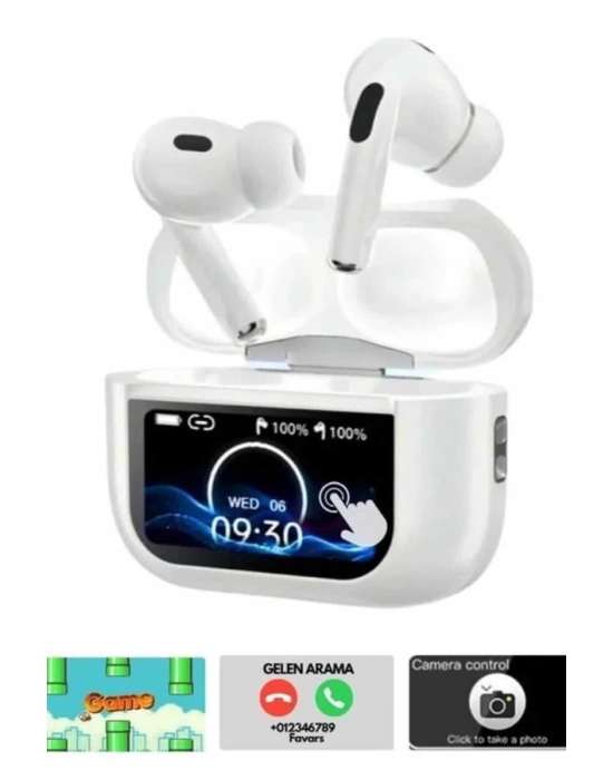 Dokunmatik Ekranlı Bluetooth Kulaklık TWS İOS Android Tüm Telefonlara Uyumlu Kulaklık
