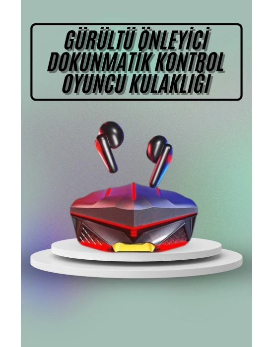 Dokunmatik Kontrol Tws Işıklı Kulakiçi Bluetooth Kulaklık Kablosuz Oyuncu Kulaklığı