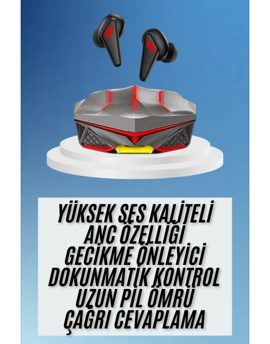 Dokunmatik Kontrol Tws Işıklı Kulakiçi Bluetooth Kulaklık Kablosuz Oyuncu Kulaklığı