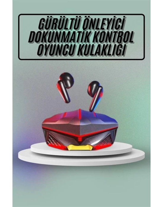 Dokunmatik Kontrol Tws Işıklı Kulakiçi Bluetooth Kulaklık Kablosuz Oyuncu Kulaklığı