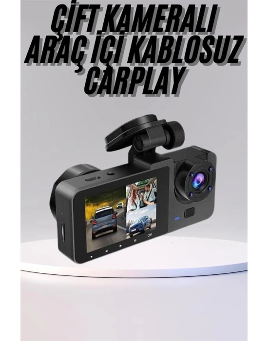 DVR Araç İçi Kamera Hareket Algılayabilen 1080P CarPlay Video Kaydedici