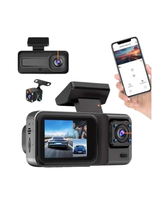 DVR Araç İçi Kamera Ön ve İç Kamera 2 İnç Ekranlı Çift Kamera