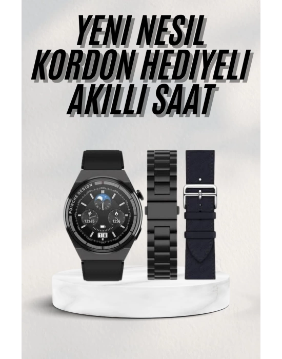 En Çok Tercih Edilen Akıllı Saat Amoled Ekran Nabız Sensörü GPS Uyumlu Adımsayar
