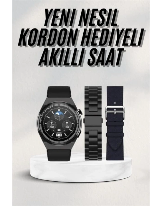 En Çok Tercih Edilen Akıllı Saat Amoled Ekran Nabız Sensörü GPS Uyumlu Adımsayar