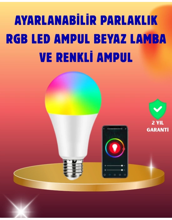 Enerji Verimli Akıllı LED Ampul, Uzaktan Kontrol Özellikli