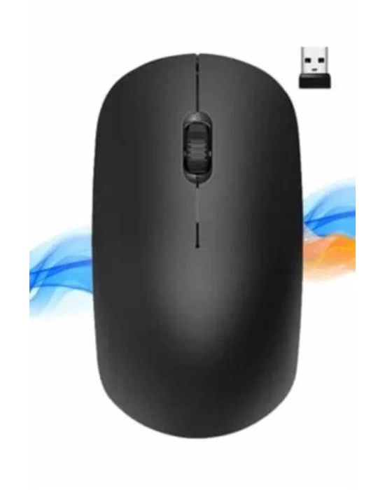 Ergonomik Tasarım Kablosuz Siyah Mouse Hassas Uzun Ömürlü