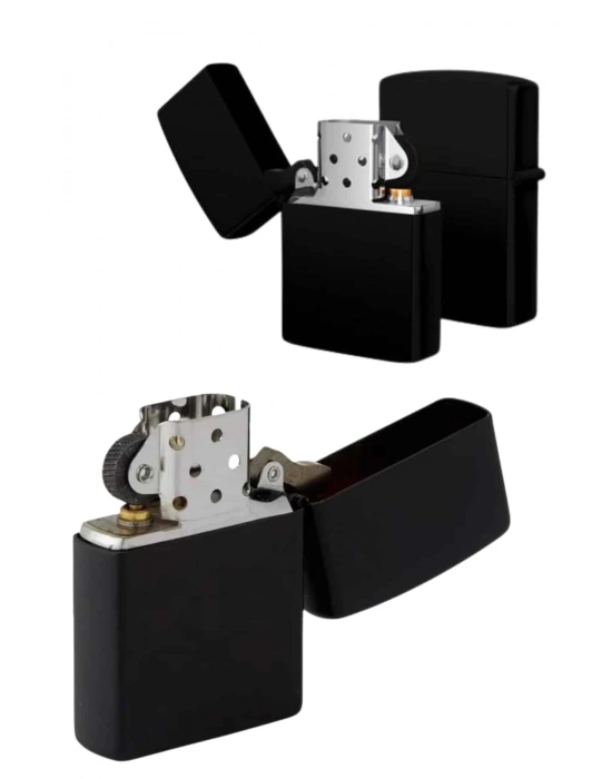 Erkeklere Özel Hediyelik Eşya Zippo Metalik Benzinli Çakmak Doldurulabilir
