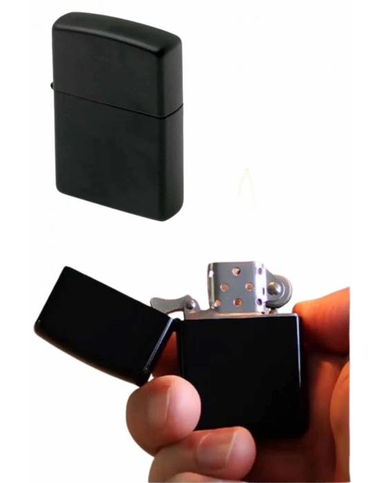 Erkeklere Özel Hediyelik Eşya Zippo Metalik Benzinli Çakmak Doldurulabilir