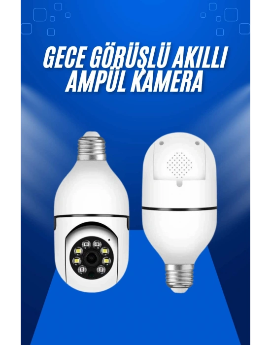 Ev Kamerası Wifi Kamerası Gece Görüşlü Akıllı Ampül Kamera