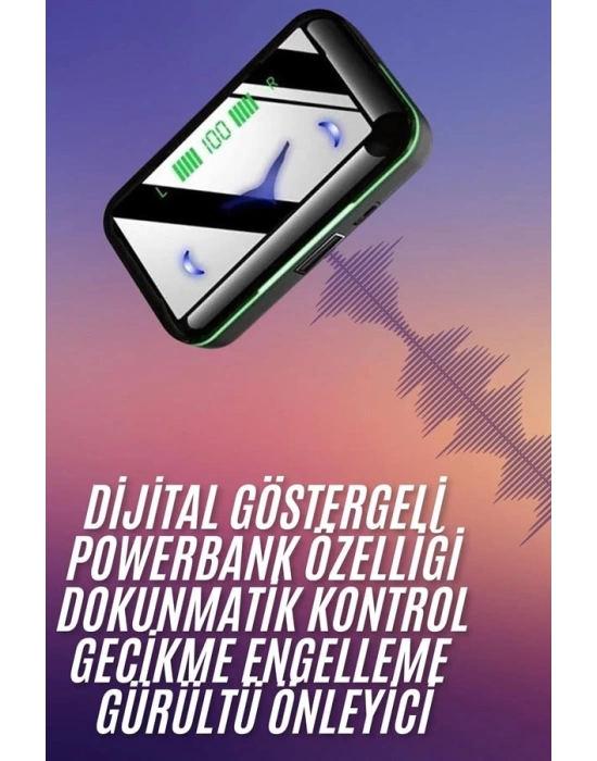 Extra Bass Kablosuz Kulaklık Işıklı Bluetooth Kulaklık Powerbank Özellikli