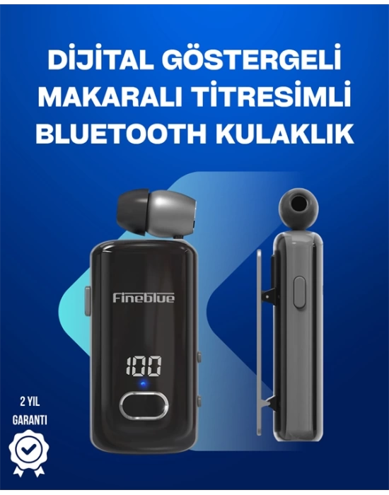 Fineblue F580 – Klipsli Bluetooth Kulaklık, Gürültü Engelleyici, Uzun Pil Ömürlü