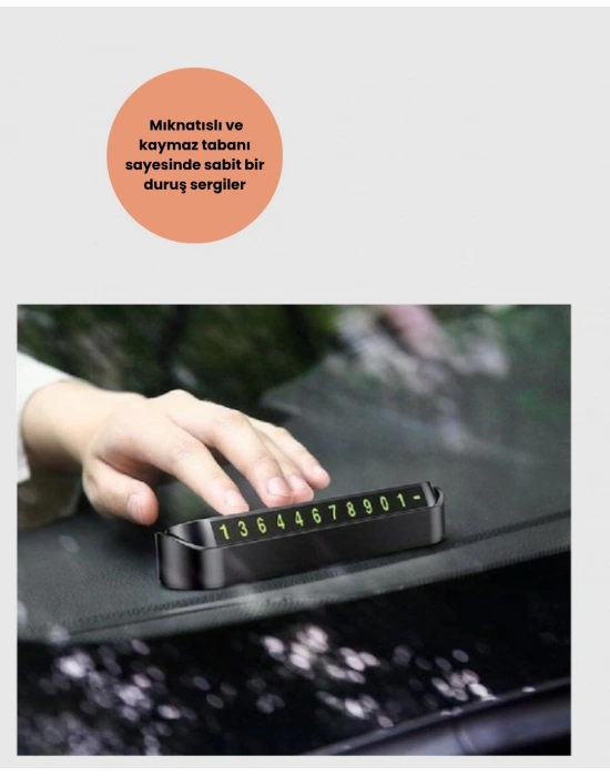 Fosforlu Işıltı ile Araç İçi Telefon Numaratörü – Güvenli Parkın Anahtarı