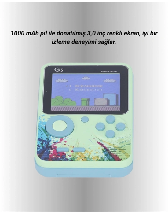 G5 Game Box Retro Mini Oyun Konsolu – 500 Dahili Oyun