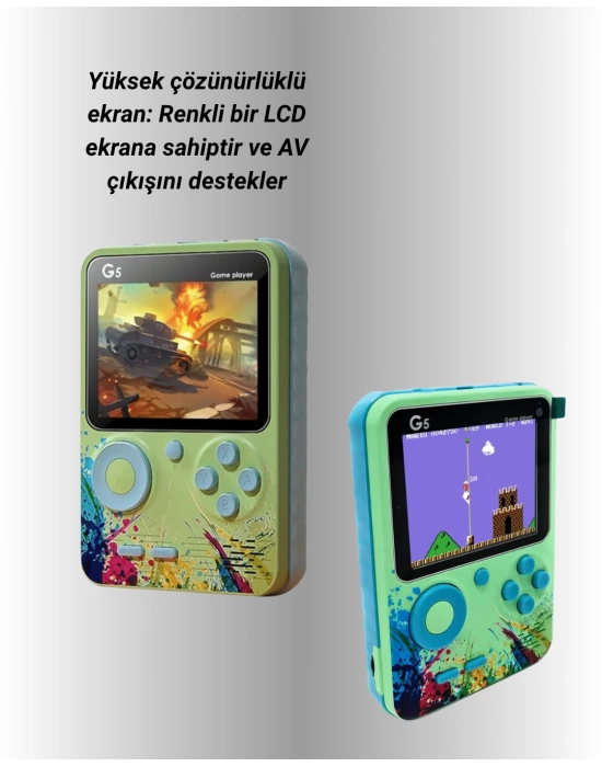 G5 Game Box Retro Mini Oyun Konsolu – 500 Dahili Oyun