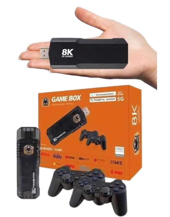 Game Box Android Tv 36500 Oyunlu Atari 5g 8k HDR Ultra HD 64 GB