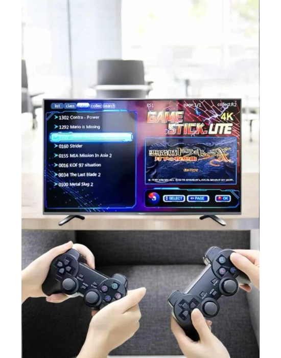 Game Stick 2000 Oyunlu 2.4G Kablosuz Çift Kol Yüksek Hassasiyetli Wireless