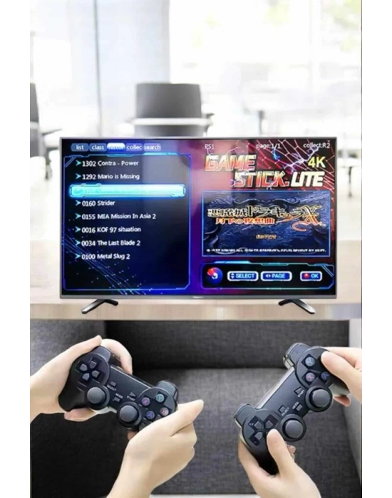 Game Stick 2000 Oyunlu 2.4G Kablosuz Çift Kol Yüksek Hassasiyetli Wireless