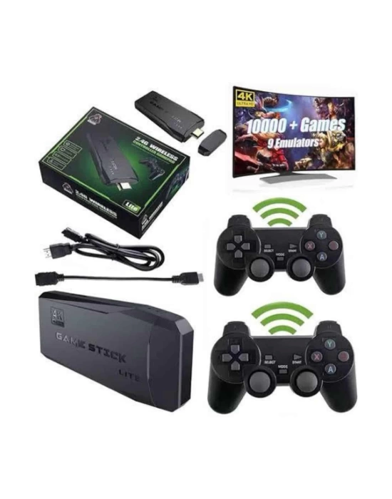 Game Stick 20000 Oyun Kablosuz Çift Kol Retro Oyunlar Game Stick Atari 2.4g 4K