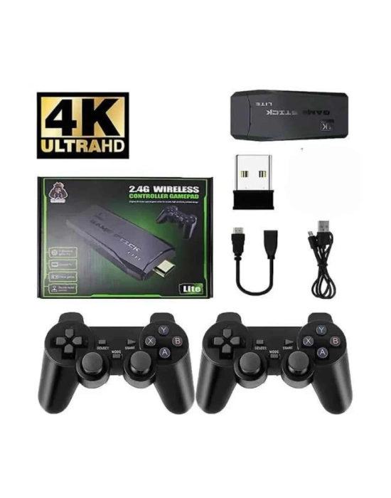Game Stick 20000 Oyun Kablosuz Çift Kol Retro Oyunlar Game Stick Atari 2.4g 4K