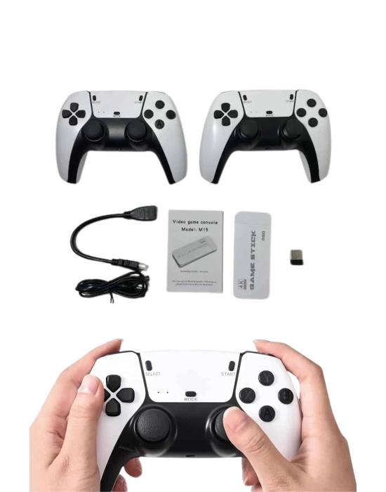 Game Stick 4K Retro Çift Kollu Atari Oyunlari +20000 Oyunlu Konsol Nostalji