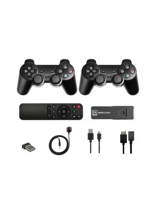 Game Stick Çift Oyun Konsolu Smart TV Game Box 8k Ultra HD 64 Gb