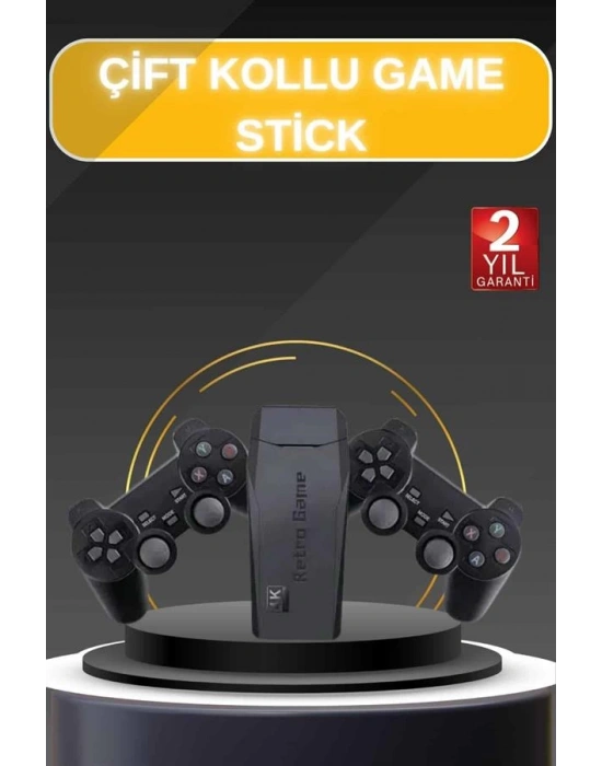 Game Stick El Atarisi 2.4g Kablosuz Çift Kol Oyunlar 4k Game Stick 3500 Oyunlu Atari Uyumlu