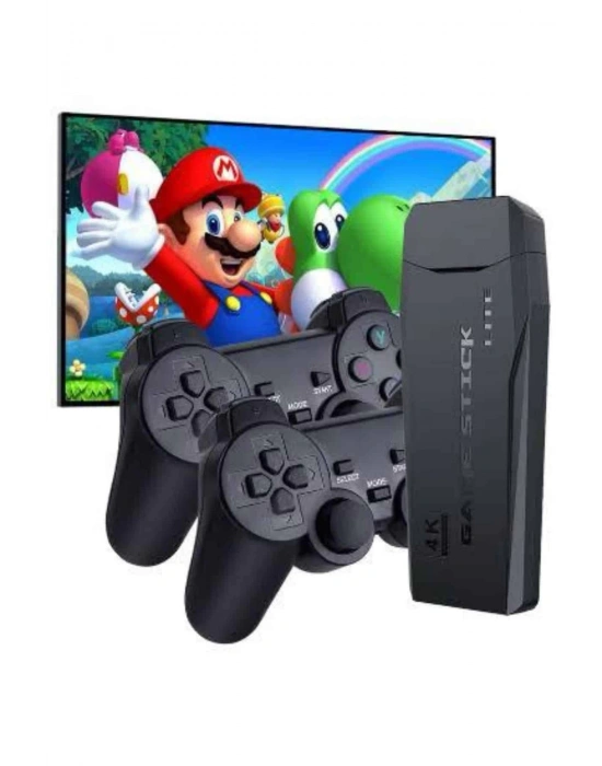 Game Stick El Atarisi 2.4g Kablosuz Çift Kol Oyunlar 4k Game Stick 3500 Oyunlu Atari Uyumlu