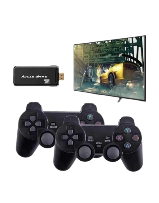 Game Stick El Atarisi 2.4g Kablosuz Çift Kol Oyunlar 4k Game Stick 3500 Oyunlu Atari Uyumlu