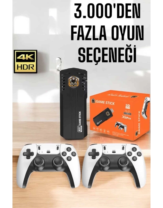 Game Stick Retro 8K ULTRA HD Video Oyun Konsolu Android Tv Özelliği