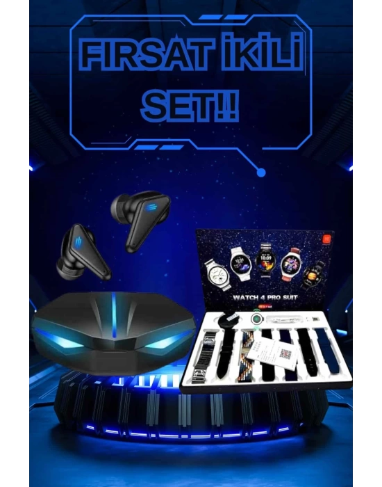 Gamer Kulaklık ve Çok Kordonlu Akıllı Saat Gürültü Önleyici GPS Desteği