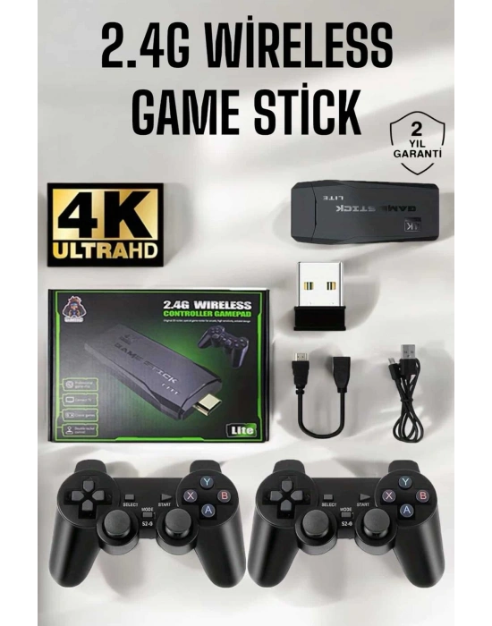 Gaming Atari 2.4g Uyumlu Kablosuz Çift Kol Game Stick