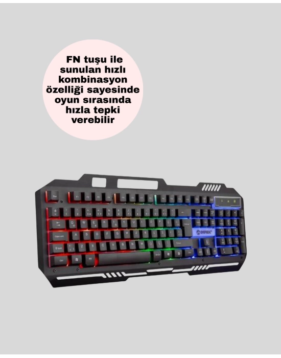 Gaming Klavye ve Mouse Seti PG8018 – Dayanıklı Tuşlar, Hızlı Komut