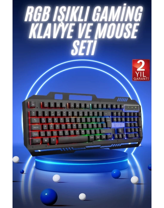 Gaming Oyuncu Klavyesi Led Aydınlatmalı Mekanik Hisli