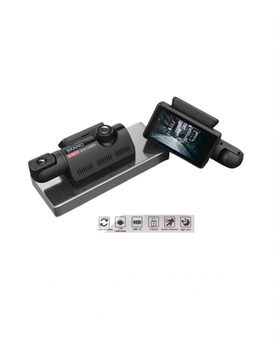 Gece Görüşlü 1080P Çift Lens Dashcam – Park Modu ve Gelişmiş Hareket Sensörü