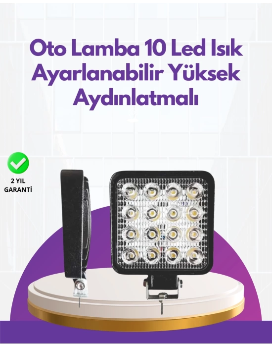 Geniş Aydınlatma Açılı LED Araç Farı | İş Makineleri ve Gece Sürüşü İçin
