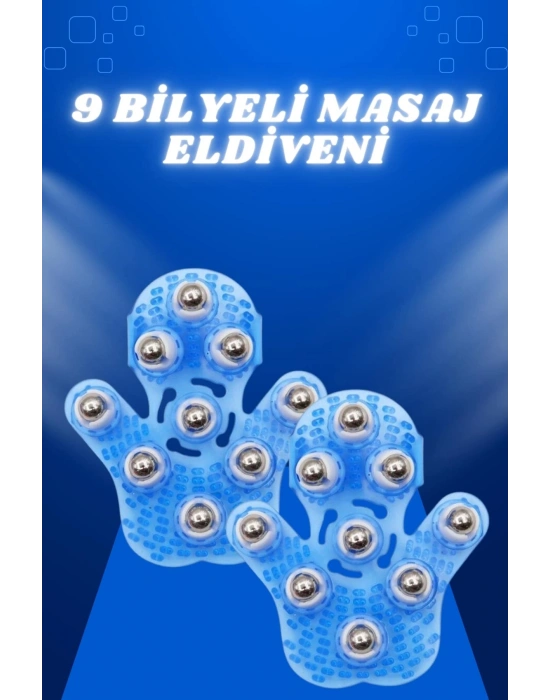 Giyilebiilir Masaj Eldiveni 9 Bilyeli Tüm Vücut Masajına Uygun