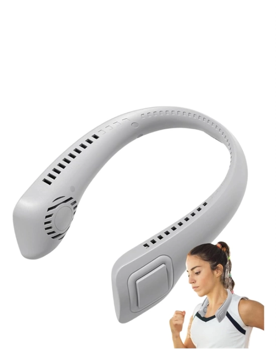 Giyilebilir Bladeless Boyun Fanı | 360° Serinlik, 5 Kademe Rüzgar, USB Şarjlı Sessiz Mini Klima