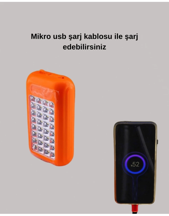 Gold Silver GS-875 Outdoor Powerbank & Işıldak – Güneş Paneli, 32 LED, 10000 mAh, Çift Çıkış