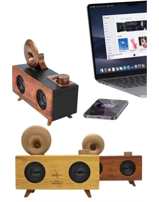 Gramafon Nostaljik Radyo Yüksek Ses Kalitesi USB TF Kart Aux