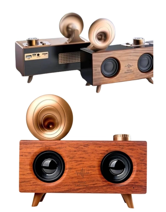 Gramafon Radyo Bluetooth Hoparlör Nostaljik Radyo FM Radyo