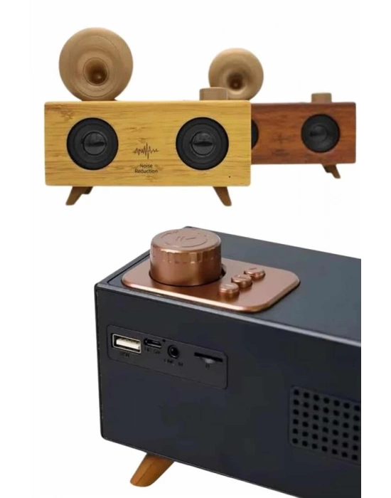 Gramafon Radyo Bluetooth Hoparlör Nostaljik Radyo FM Radyo