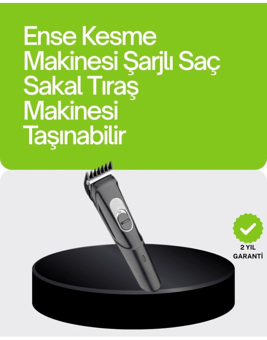Güçlü Motorlu, 3 Ayarlı Kablosuz Şarjlı Tıraş Makinesi – Uzun Ömürlü Kesim